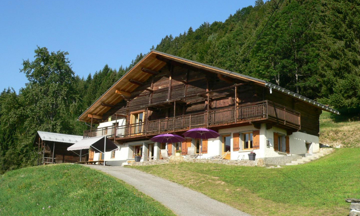 
   Chalet avec sa terrasse aménagée