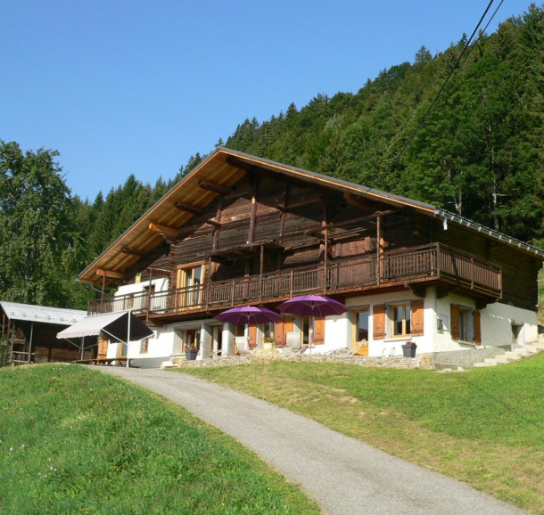 
   Chalet avec sa terrasse aménagée